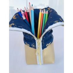 Trousse pot à crayons Kokeshi
